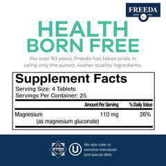 Freeda made-in-USA facility seal indicating strict quality standards.