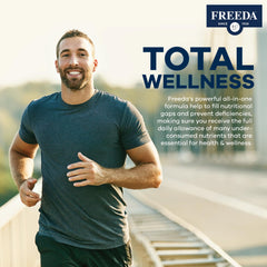 Freeda Maximum Strength packaging shows SCD-friendly claim for diet compliance