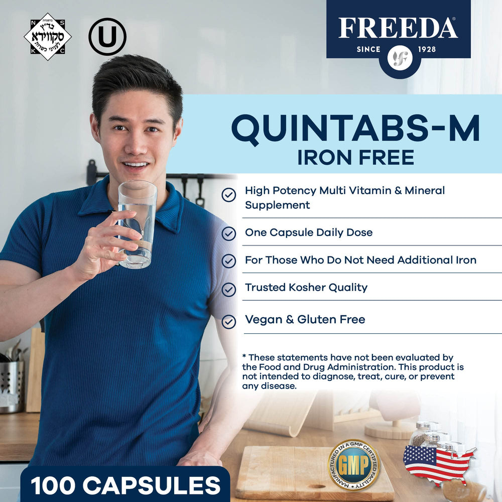 FREEDA One Daily Multivitamin label-front with kosher and gluten-free marks.