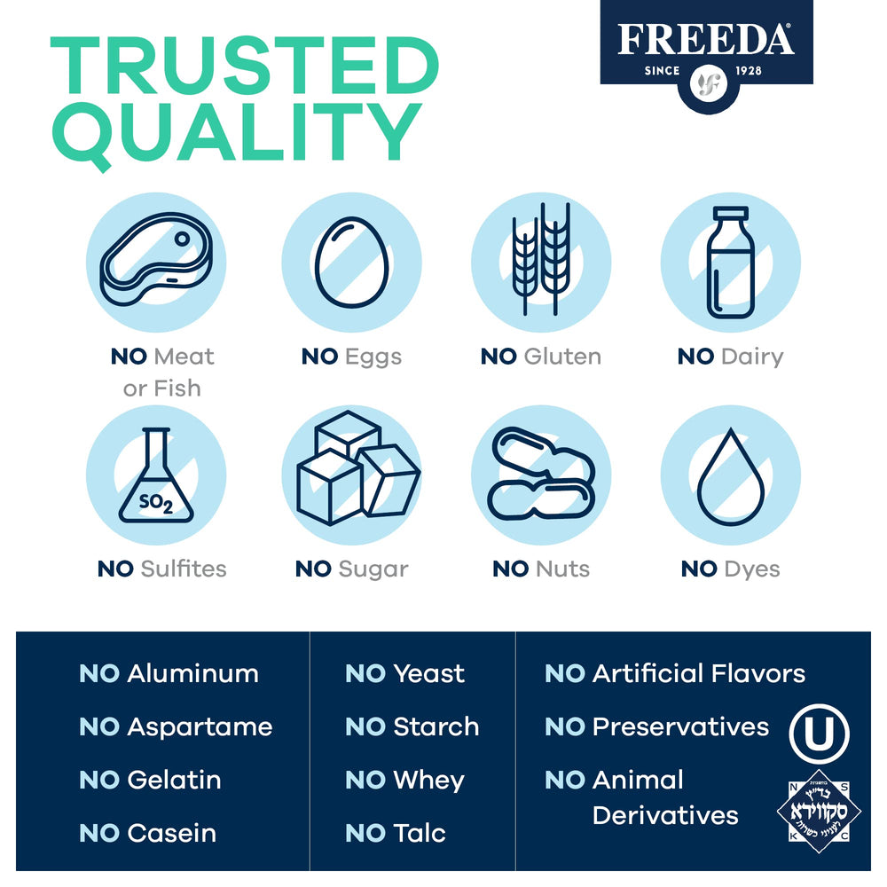 Freeda Vitamin C bottle in hand for everyday wellness on the go