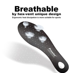 Freeior carbon fiber insole for hiking helps stabilize steps on uneven terrain.