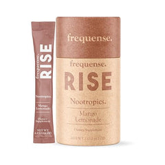 FREQUENSE Rise mango-lemonade stick offering refreshing flavor and focus potential.