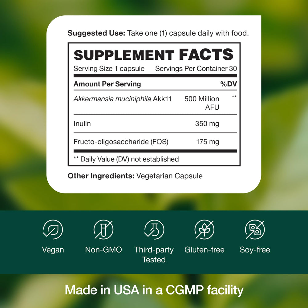 Fresh Nutrition label detail highlights ingredients and AFU potency for informed choices