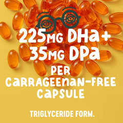 Freshfield Vegan Omega-3 capsule providing DHA and DPA per serving for balanced intake