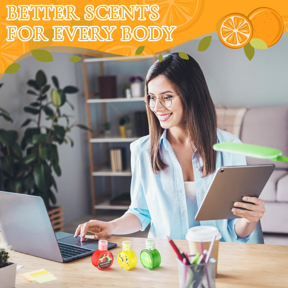 Frienda mixed-fruit scents showcased, perfect for office or school environments.