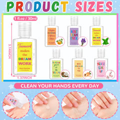 Frienda six-styles sanitizer with inspirational stickers for workplace gifting