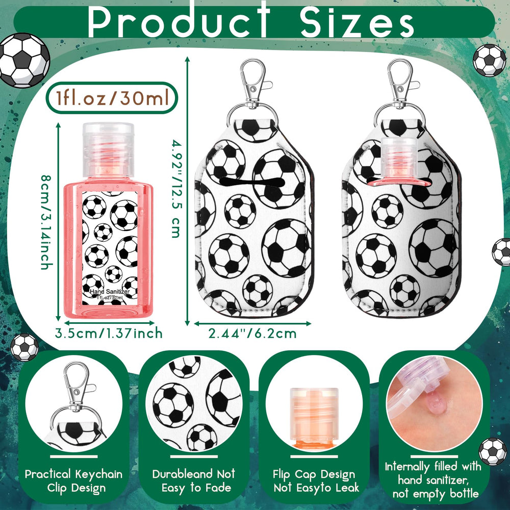 Frienda soccer keychain holder keeps sanitizer handy on bags and keys.