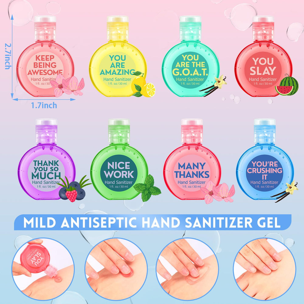 Frienda berry-scented sanitizer bottle close-up for refreshing on-the-go hygiene.