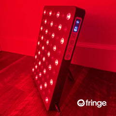 Fringe Red Light Panel side view showing compact design for clinics.