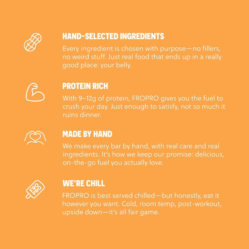 FRO PRO Honey-Sweetened Snack Bar with crave-worthy flavor without artificial additives