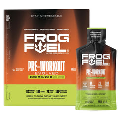 Frog Fuel Ultra Energy Shot berry pack ready for on-the-go fueling