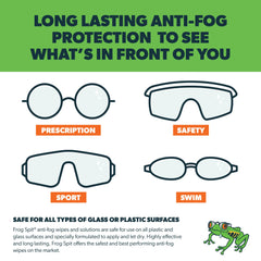 Frog Spit anti-fog wipe on goggles delivers instant fog resistance for biking