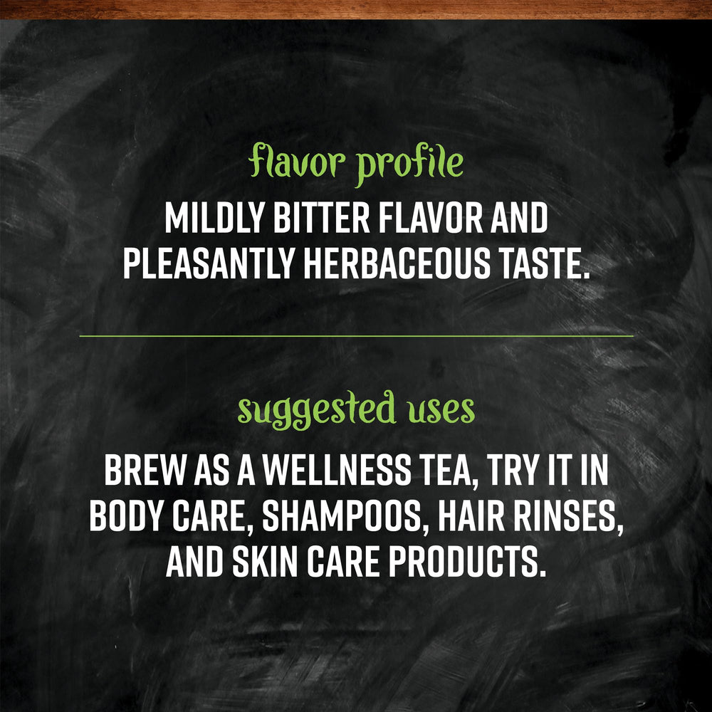 Tea setup with Frontier Co-op nettle leaves for steeping