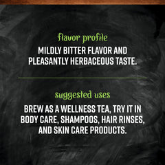 Tea setup with Frontier Co-op nettle leaves for steeping