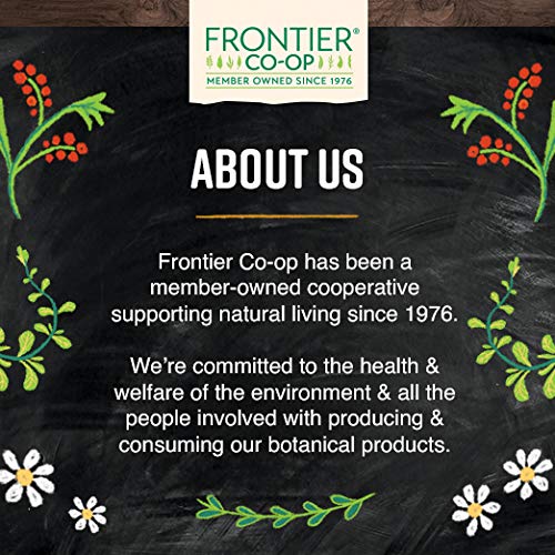 Frontier Co-op label confirms organic, kosher quality and trusted sourcing.