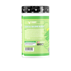 Frontline Formulations Amino Flood powder jar showing storage for recipe mix.