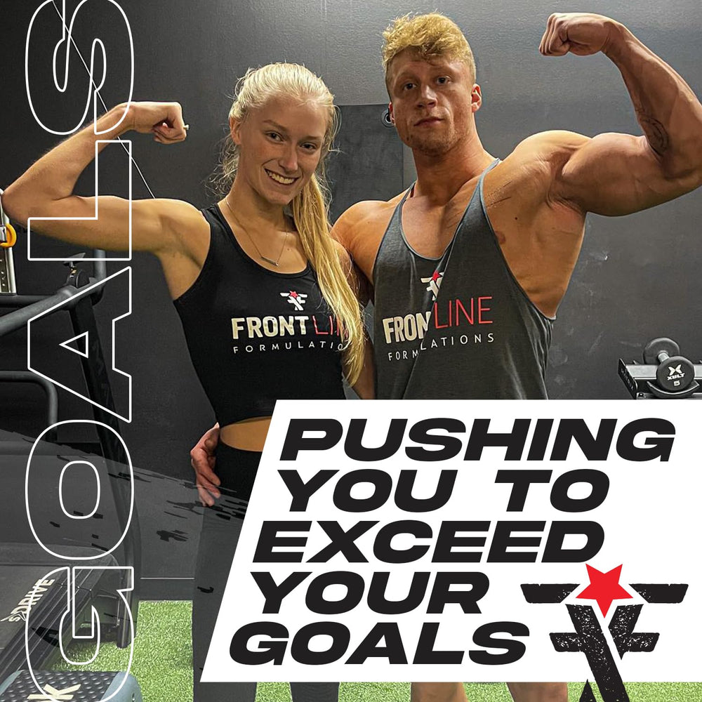 FRONTLINE FORMULATIONS Creatine Chaos lean muscle graphic showing possible gains