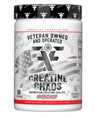 FRONTLINE FORMULATIONS Creatine Chaos tub and scoop for easy post-workout fueling