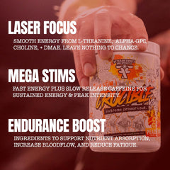 FRONTLINE FORMULATIONS Crucible shaker ready to energize training sessions.