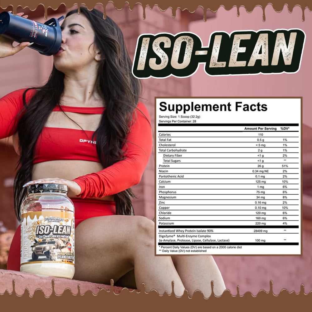 Frontline Formulations Isolean vanilla flavor shake in a glass