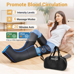FSUON leg massager calf wrap for soothing muscle tension after workouts.