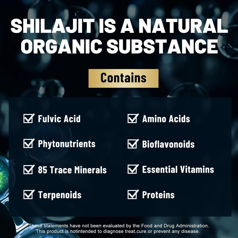 Fubienfit Shilajit capsules with Ashwagandha extract suggest added adaptogen-inspired support