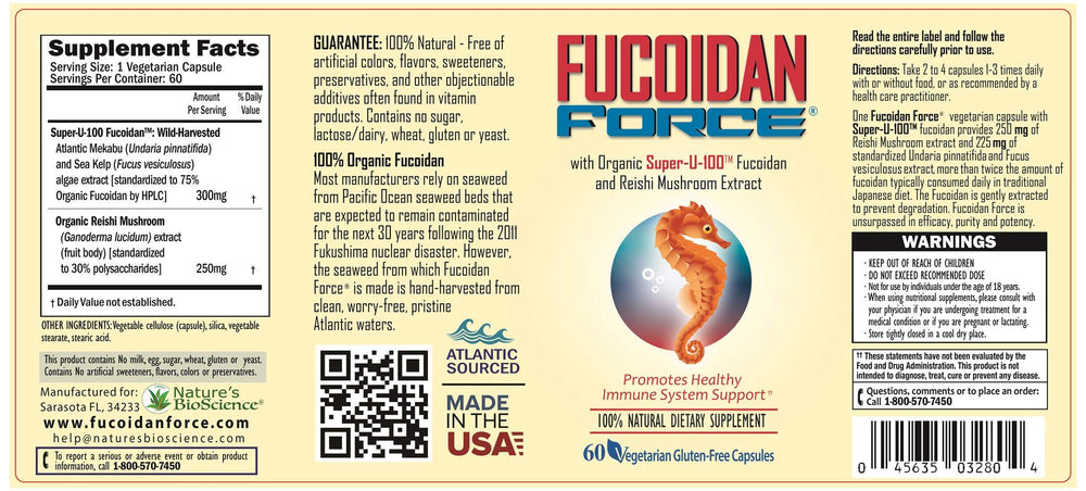 FUCOIDAN FORCE plant based capsules for vegan supplementation