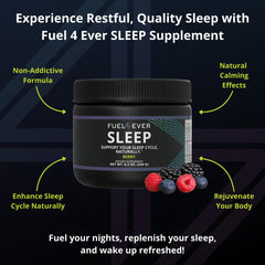 Fuel 4 Ever Sleep berry powder mixed in a glass for easy nightly use.