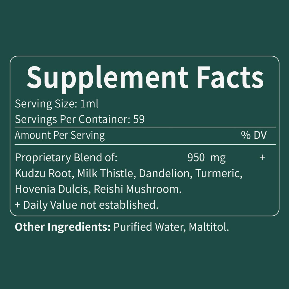 Herbal blend in Fuenvegtal Kudzu Drops supports detox-friendly habits