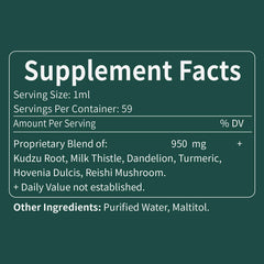 Herbal blend in Fuenvegtal Kudzu Drops supports detox-friendly habits