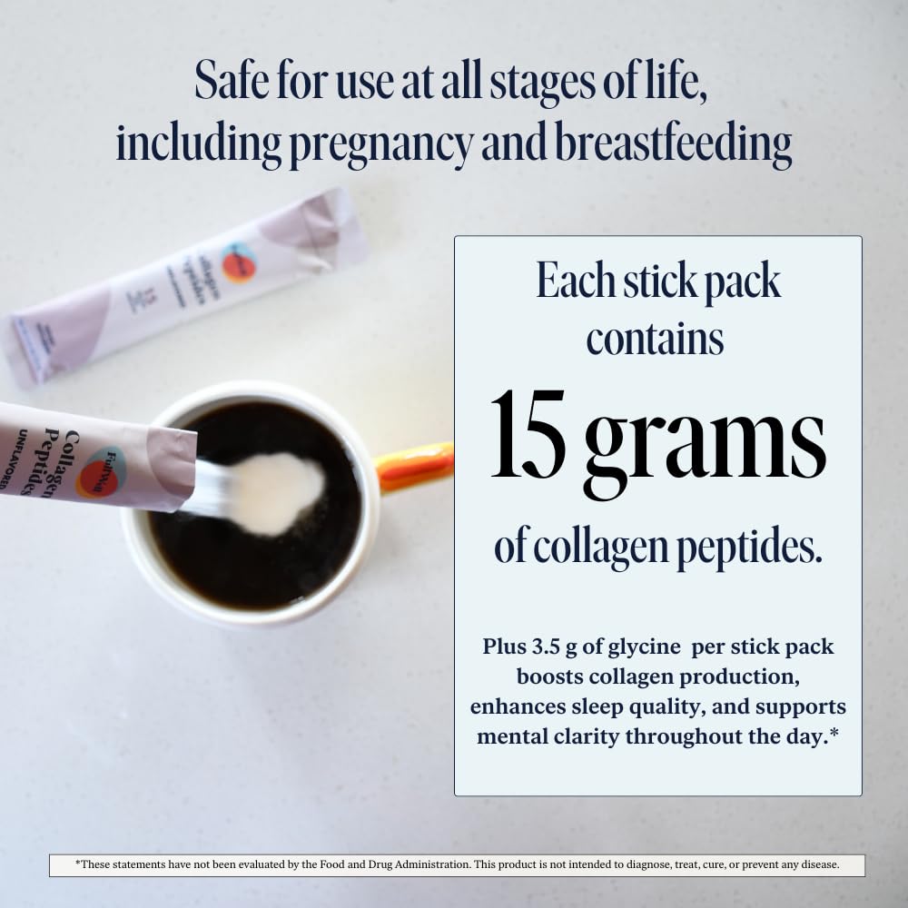 FullWell collagen travel stick pack, travel-ready for on-the-go beauty and wellness.