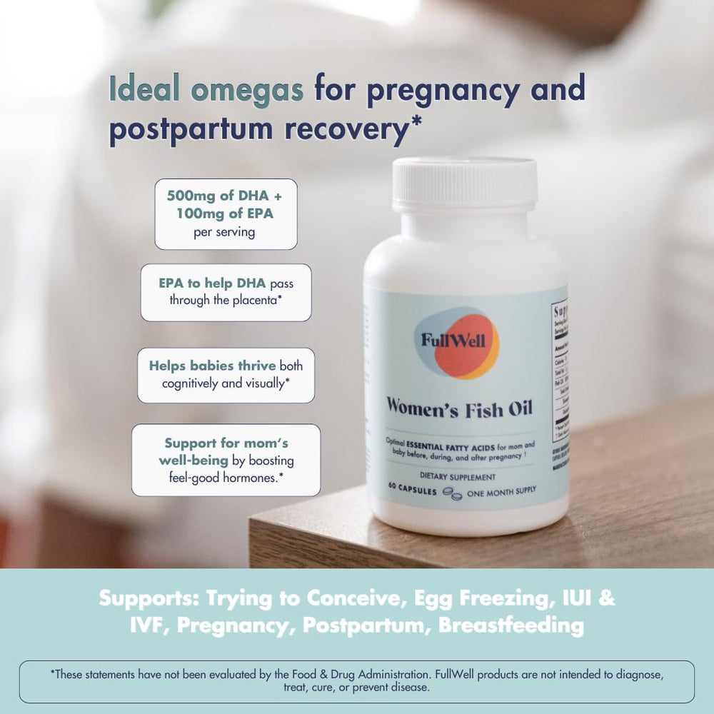 FullWell Prenatal Lemon DHA third-party testing seal communicates quality assurance.
