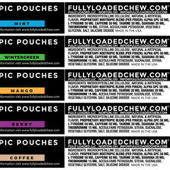 Fully Loaded Bullseye Alpha Fuel pouch closeup highlights discreet white design for on-the-go use.