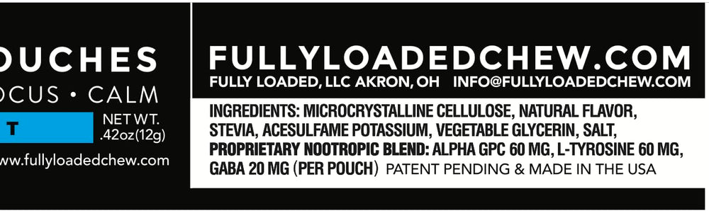 Fully Loaded Bullseye Alpha Pouch Mint pack count shows 15 pouches per can.