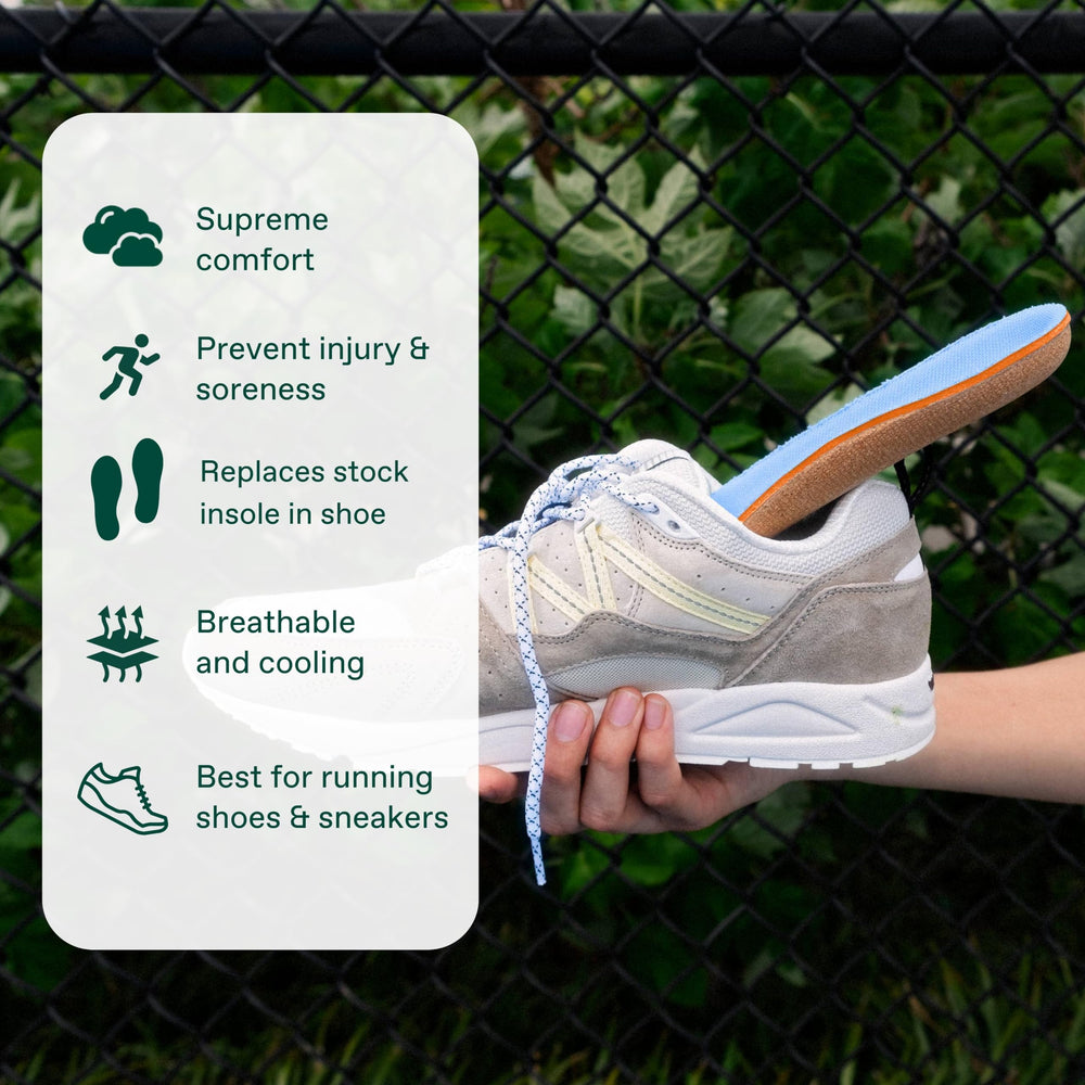 Fulton Athletic Insoles shock absorption technology demonstrated during a jog