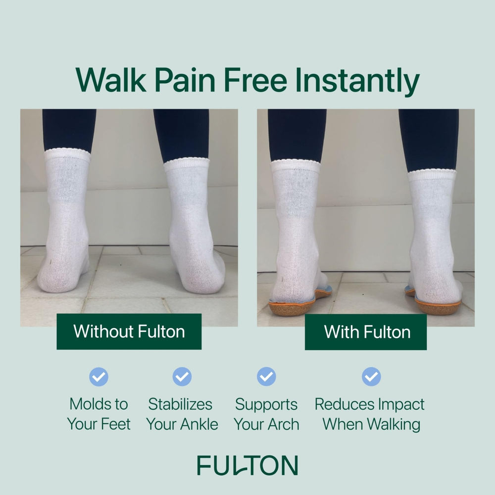 Fulton custom-molded insoles adapt to your gait for stable steps.
