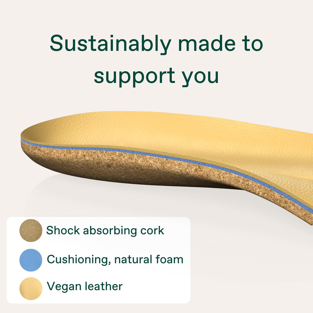 Fulton universal cork inserts designed for everyday athletic and casual wear.