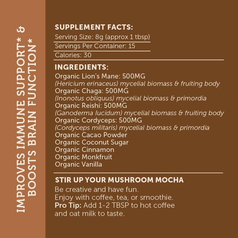 Fun Earth Mushroom Mocha morning ritual in a mug