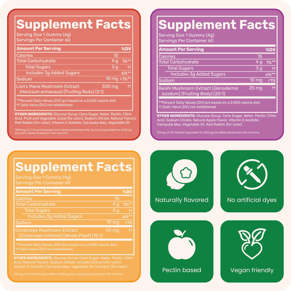 Fungies Cordyceps gummy bottle boosts daytime energy