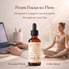 FUNGISIP Lion's Mane tincture pour shows easy integration into beverages.