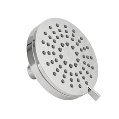 Funny Steel flow regulator lets you adjust water flow for comfort.