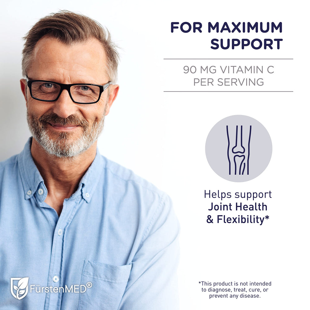 FürstenMED joint health support packaging displays formula with glucosamine and chondroitin.