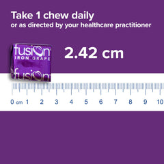Fusion Lifestyle grape-flavored iron chews – tasty daily option for adults