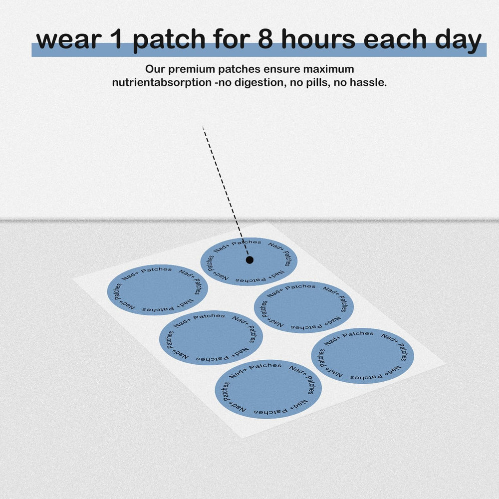 FUTHRI NAD+ patches individual patches laid out for easy application.