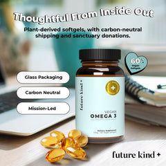 Close-up on Future Kind softgels with citrus aroma.