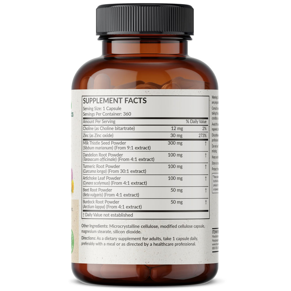 Illustration of Futurebiotics Liver Detox capsules for easy daily supplementation.