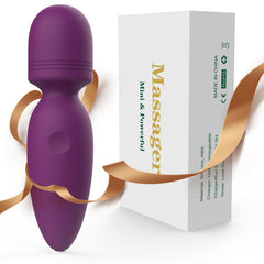 Fuwyiy mini massager back view, compact and portable for quick relief.