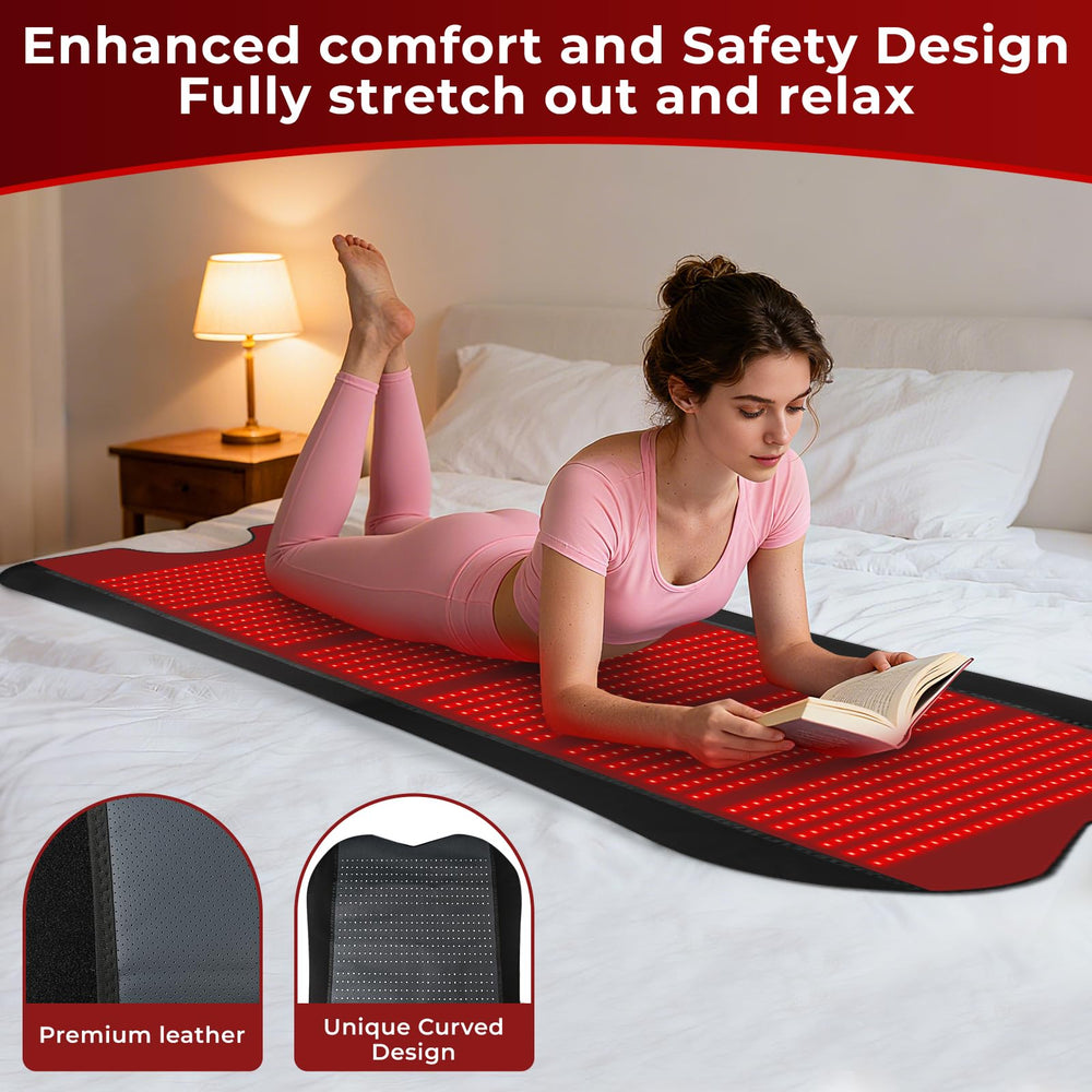 fyovuv red light therapy mat features 3 modes and 5 brightness levels for customization