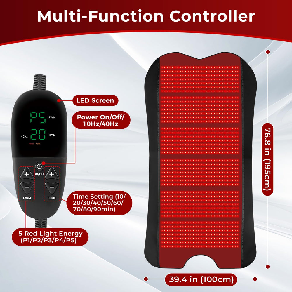 fyovuv red light therapy mat full-body coverage ideal for home use