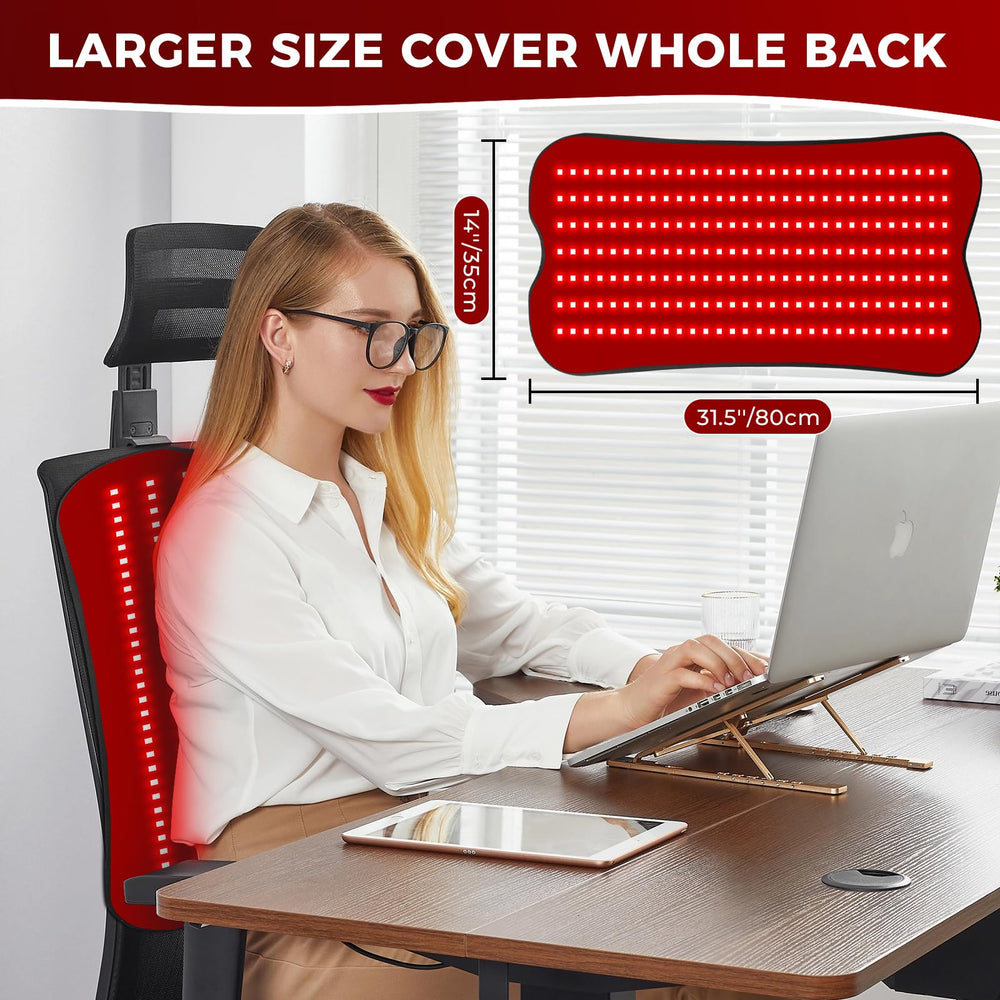 Fyovuv red light therapy pad remote control for quick session changes.
